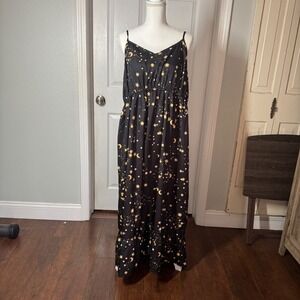 Emery Rose Black Celestial Print Maxi Dress 4XL Plus Night Court SJM ACOTAR